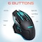 Delton G37 Wireless Ergonomic Gaming Mous w/ Adjustable DPI and LED Controls for Laptop, Desktop, MacBook DMGAM37ERG - alternate 3